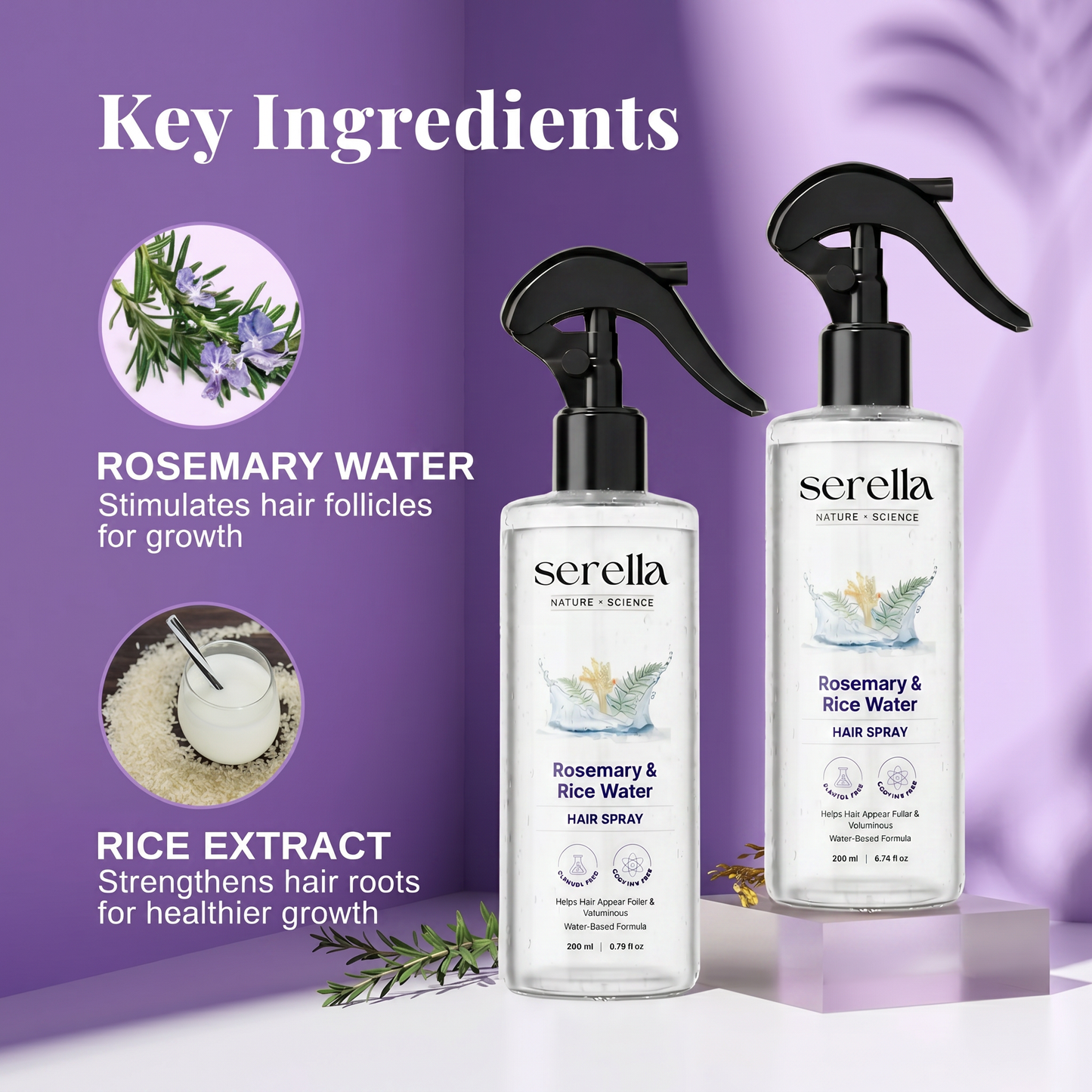 Rosemary & Rice Water Hair Spray