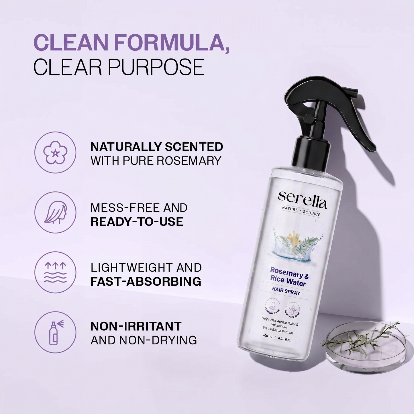 Rosemary & Rice Water Hair Spray